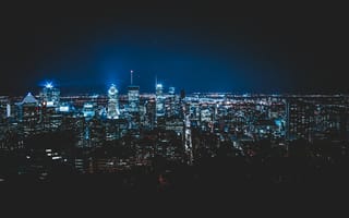 Картинка Города, Канада, Небоскребы, Монреаль, Ночной Город