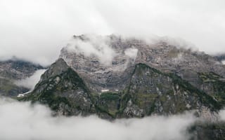 Картинка Природа, Горы, Вершины, Туман, Скалы