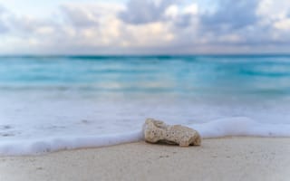 Картинка Природа, Пляж, Камень, Пена, Побережье