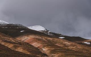 Картинка Природа, Небо, Акюрейри, Исландия, Возвышенности, Снег
