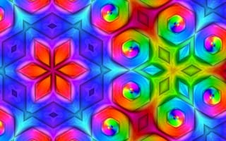 Картинка Яркий, Разноцветный, Орнамент, Текстуры, Насыщенный, Узор