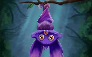 Картинка Арт, Милый, Летучая Мышь