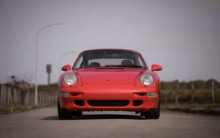 Картинка Порш (Porsche), Тачки (Cars), Красный, Спорткар, Машина, Porsche 993, Старый