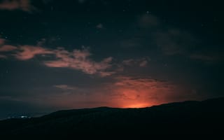 Картинка Ночь, Природа, Звездное Небо, Горизонт