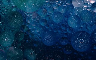Картинка Пузыри, Макро, Текстура, Круги, Синий