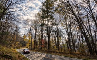 Картинка Природа, Осень, Автомобиль, Тачки (Cars), Дорога