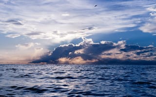 Картинка Природа, Море, Облака, Горизонт