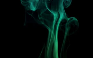 Картинка Абстракция, Дым, Темный, Зеленый, Цветной Дым, Пелена