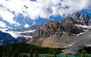 Картинка Природа, Горы, Альберта, Озеро, Канада, Банф