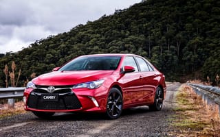 Картинка Тойота (Toyota), Тачки (Cars), Вид Спереди, Atara, Красный, Camry