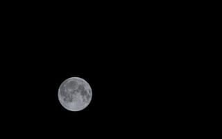 Картинка Космос, Луна, Чб, Спутник, Полнолуние