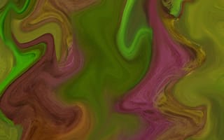 Картинка Абстракция, Волны, Разводы, Разноцветный, Краска, Fluid Art