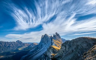 Картинка Италия, Природа, Скалы, Горы, Облака, Доломиты
