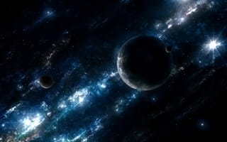Картинка Планеты, Космос, Звезды, Туманность, Галактика