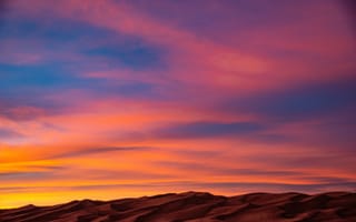 Картинка Природа, Закат, Небо, Пустыня, Песок