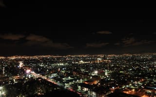 Картинка Вид Сверху, Темные, Ночной Город, Огни Города, Мексика