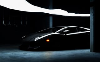 Картинка Ламборджини (Lamborghini), Тачки (Cars), Aventador, Чёрная, Ламборгини, Ламборджини, Lp700-4