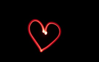 Картинка Любовь, Красный, Сердце, Неон