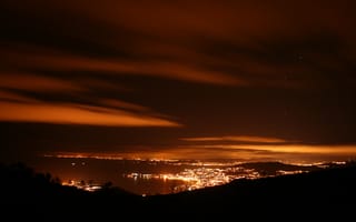 Картинка Вид Сверху, Темные, Ночной Город, Огни Города, Испания