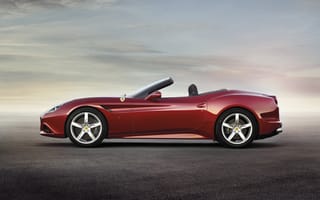Картинка Феррари (Ferrari), Тачки (Cars), Красный, Вид Сбоку, California T, Кабриолет, Ferrari California T