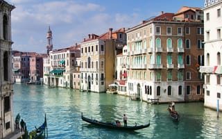 Картинка Венеция, Пейзаж, Вода, Города, Лодки
