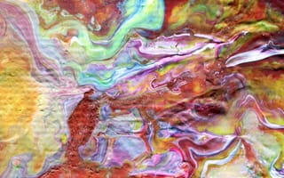 Картинка Абстракция, Разводы, Разноцветный, Жидкость, Краска
