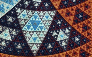 Картинка Узор, Текстуры, Фрактал, Геометрический, Абстрактный, Треугольники