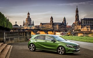 Картинка Тачки (Cars), Зеленый, Вид Сбоку, Mercedes-Benz, A-Class, W176, A200