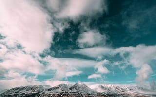 Картинка Природа, Небо, Исландия, Облака, Горы