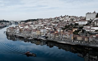Картинка Города, Берег, Строения, Португалия, Порт