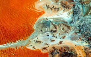 Обои Природа, Песок, Вид Сверху, Пустыня, Намиб, Африка
