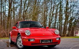 Картинка Тачки (Cars), Красный, Porsche 964, Carrera 4, Вид Сбоку