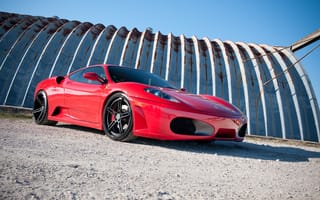 Картинка Феррари (Ferrari), Тачки (Cars), F430, Красный, Вид Сбоку