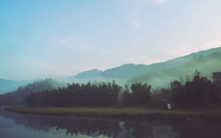 Картинка Природа, Река, Утро, Туман