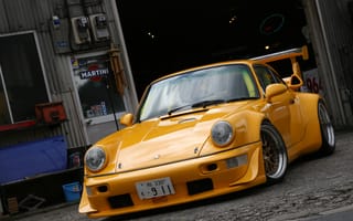 Картинка Порш (Porsche), Тачки (Cars), 911, Турбо, Martini, Желтый