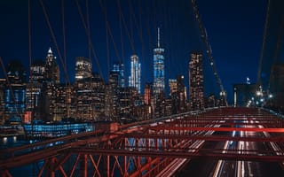Картинка Города, Мост, Нью-Йорк, Сша, Бруклин