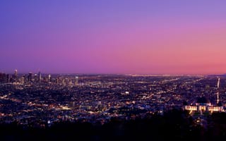 Картинка Города, Ночь, Сша, Ночной Город, Огни Города, Лос-Анджелес