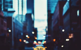 Картинка Город, Разное, Надпись, Такси