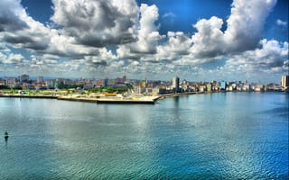 Картинка Города, Hdr, Набережная, Гавана, Куба
