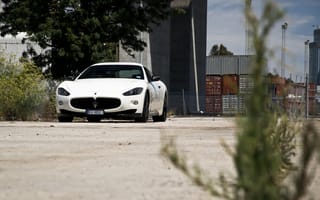 Картинка Мазератти (Maserati), Тачки (Cars), Белый, Вид Спереди, Granturismo