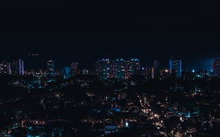 Картинка Города, Ночной Город, Строения, Оливос, Огни Города, Аргентина