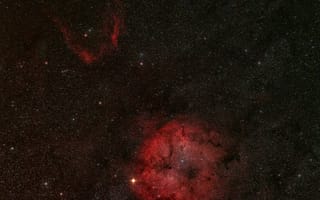 Картинка Космос, Звезды, Красный, Туманность