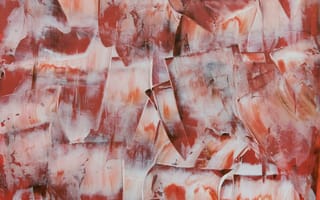 Картинка Абстракция, Красный, Белый, Мазки, Краска