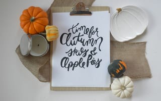 Картинка Осень, Слова, Надпись, Леттеринг