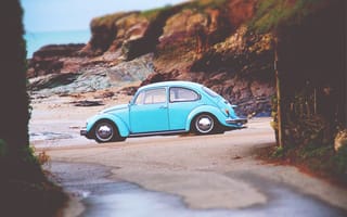 Картинка Фольксваген (Volkswagen), Тачки (Cars), Вид Сбоку, Volkswagen Beetle