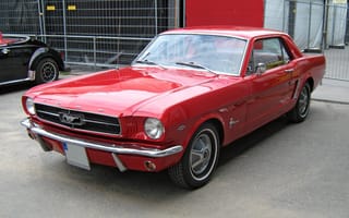 Картинка Мустанг (Mustang), Форд (Ford), Вид Спереди, Жесткая Крыша, 1965, Тачки (Cars)