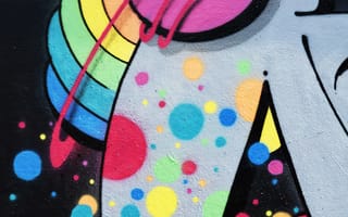 Картинка Разноцветный, Текстуры, Стена, Краска, Граффити
