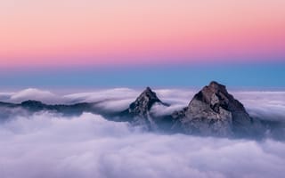 Картинка Швейцария, Природа, Вершины, Горы, Облака, Небо