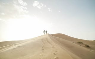 Картинка Люди, Песок, Пустыня, Разное, Холмы, Прогулка