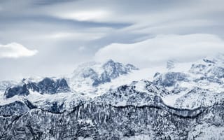 Картинка Зима, Природа, Горы, Вершины, Снег